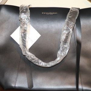 Donna Karan New York DKNY Cashmere Coll Black Fau